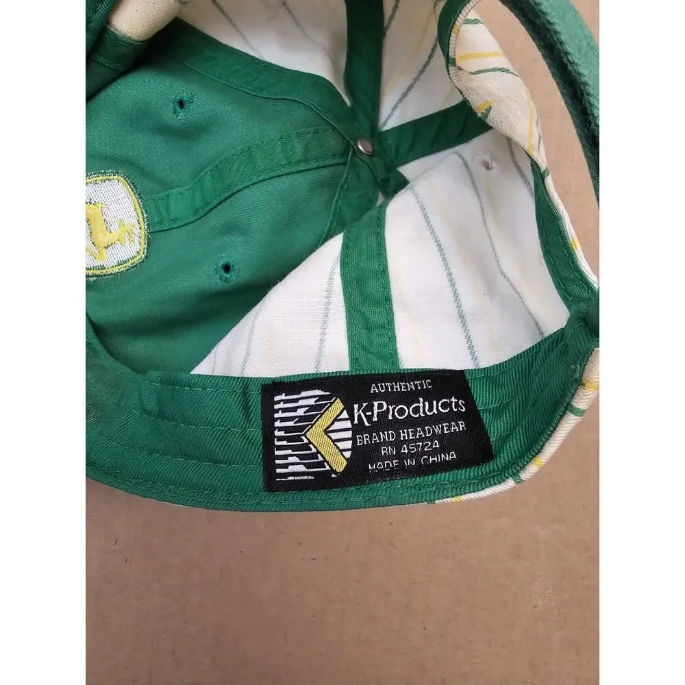 John Deere Vintage Striped Snapback K-Products Hat Made in the USA